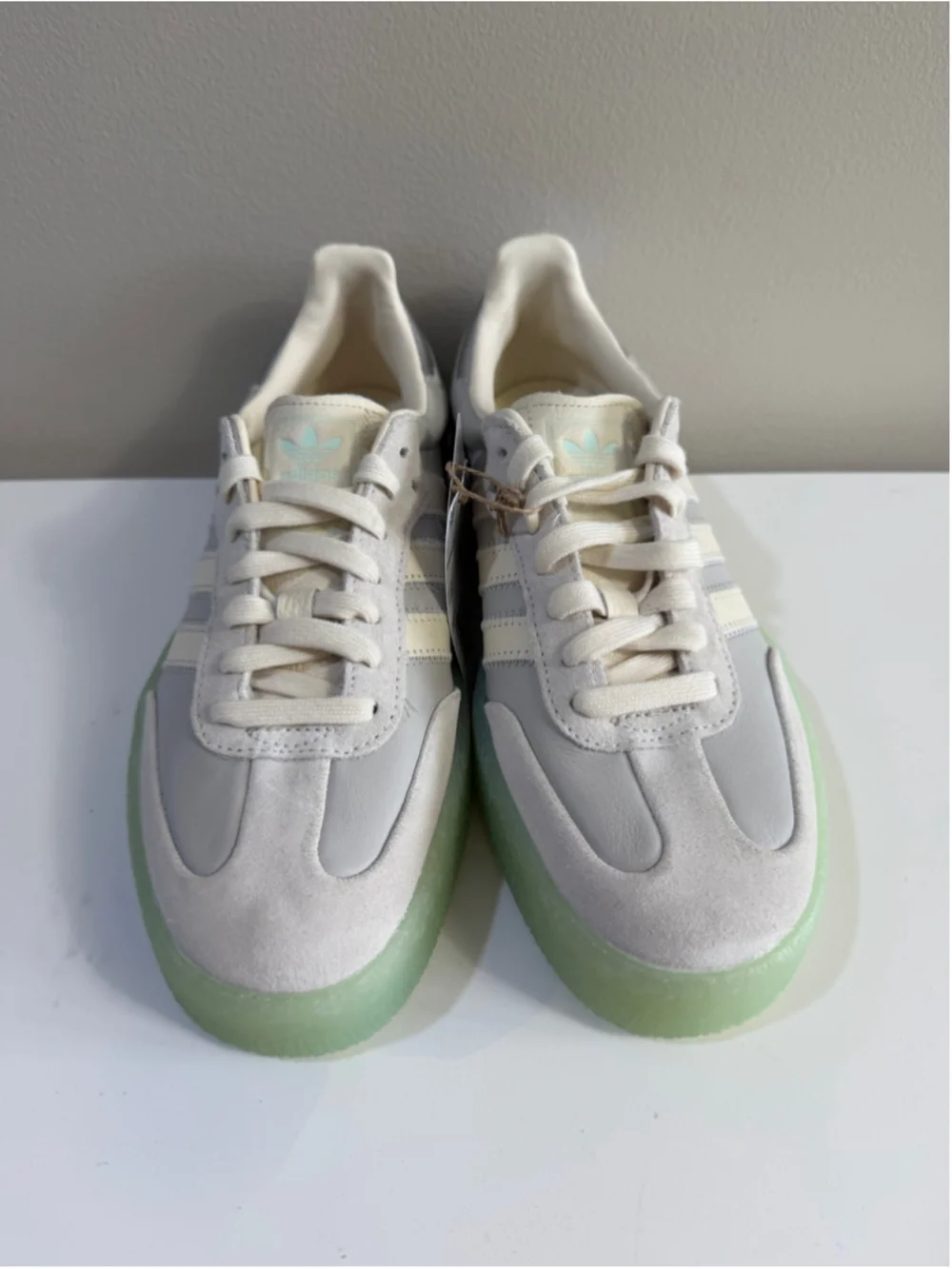 Adidas Samba XLG Glow Green Gum Platform Sneakers